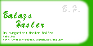 balazs hasler business card